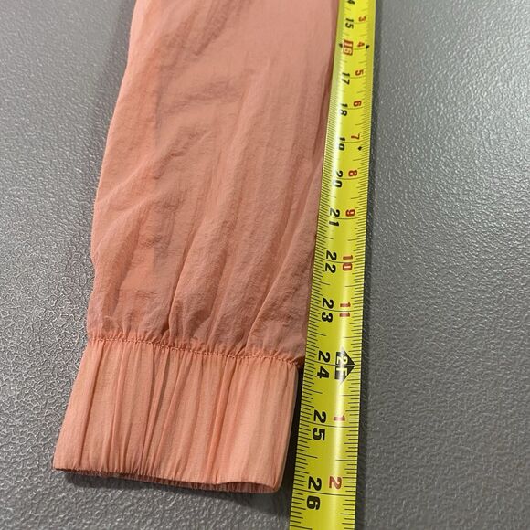 FABLETICS Flyweight Nylon Hooded Jacket Adjustable Bungee Wind Womens XS Peach - Picture 8 of 12